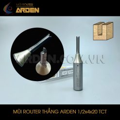 Mũi phay router CNC thẳng TCT ARDEN 1/2x4x20