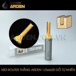 Mũi phay router CNC thẳng gỗ tự nhiên ARDEN 1/2x6x20