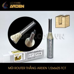 Mũi phay router CNC thẳng TCT ARDEN 1/2x6x25