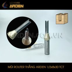 Mũi phay router CNC thẳng TCT ARDEN 1/2x8x30