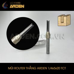 Mũi phay router CNC thẳng TCT ARDEN 1/4x5x20