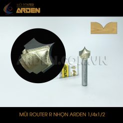 Mũi phay router R nhọn ARDEN 1/4x1/2