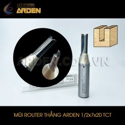 Mũi phay router CNC thẳng TCT ARDEN 1/2x7x20