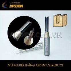 Mũi phay router CNC thẳng TCT ARDEN 1/2x7x30