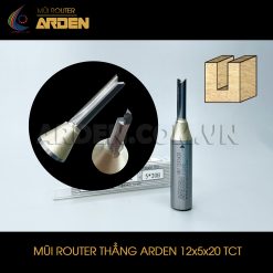 Mũi phay router CNC thẳng TCT ARDEN 12x5x20