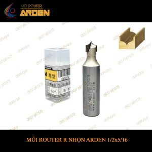 Mũi phay router R nhọn Arden 1/2x5/16