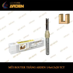 Mũi phay router CNC thẳng TCT ARDEN 1/4x4.5x20